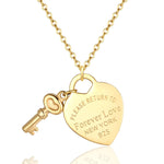 Key and Heart Necklace